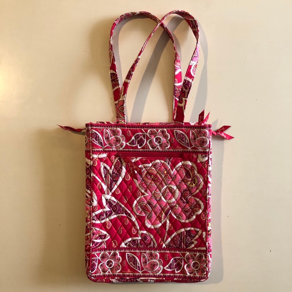 Vera Bradley Laptop Tote in “Rosy Posies”
